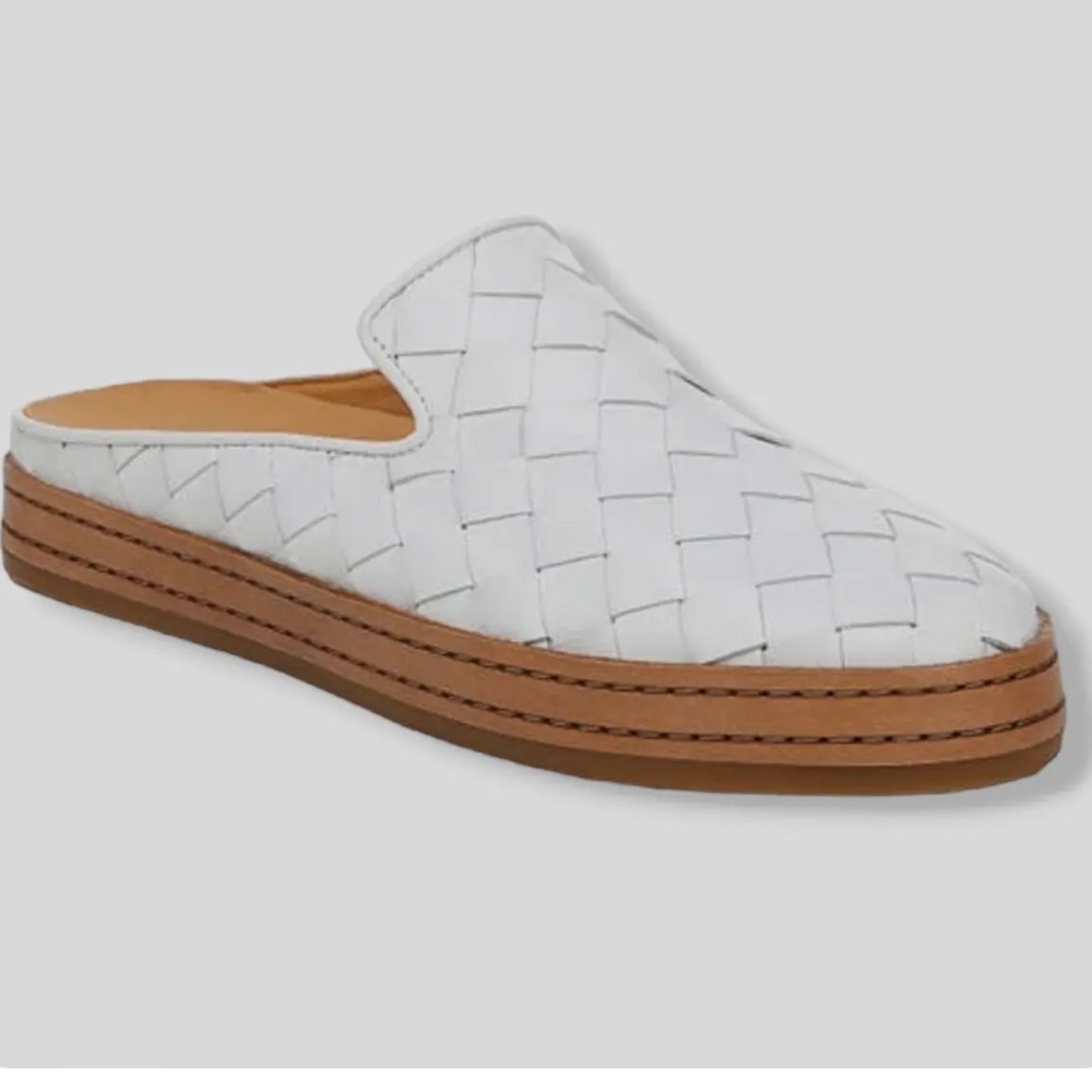 Vince Canella Woven Leather Mules